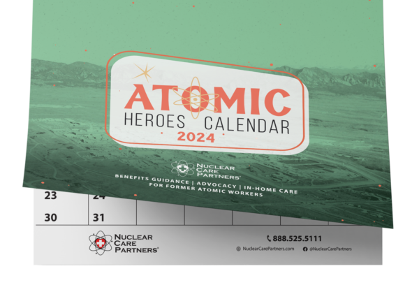 2024_AtomicHeroes_Wall Calendar Mock-up 2024 Atomic Heroes Calendar